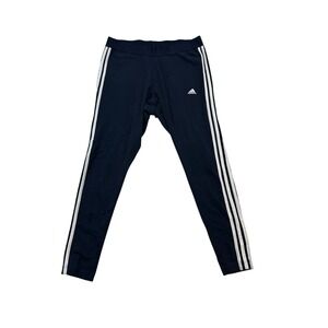 Adidas Womens 3-Stripe Leggings Navy Blue White Athletic Pants 3X Plus Size
